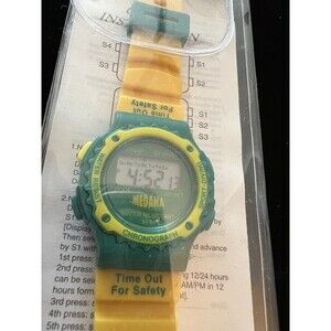 Vintage Medana Sports watch Green & Yellow